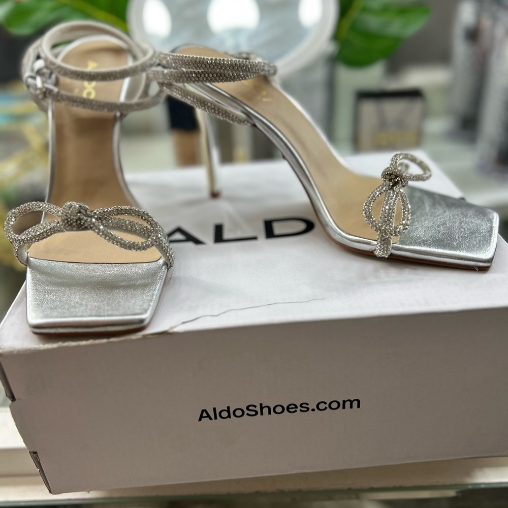 Aldo Silver Glamorous Heels